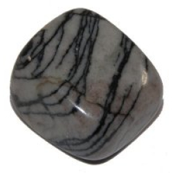 Black Line Jasper tumble stone